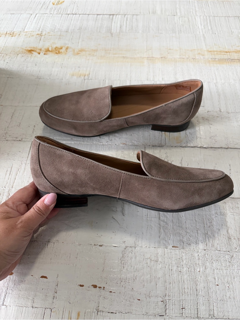 Clarks Un Blush Ease Loafers NEW size 9 in Pebble Suede Unstructured Comfort - Picture 10 of 14